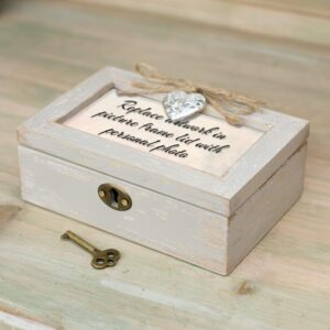 Cottage Garden Granddaughter Such Joy Natural Taupe Wood Locket Petite Music Box Plays You are My Sunshine