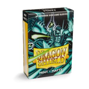 Dragon Shield Bundle: 2 Packs of 60 Count Japanese Size Mini Matte Card Sleeves - Matte Mint