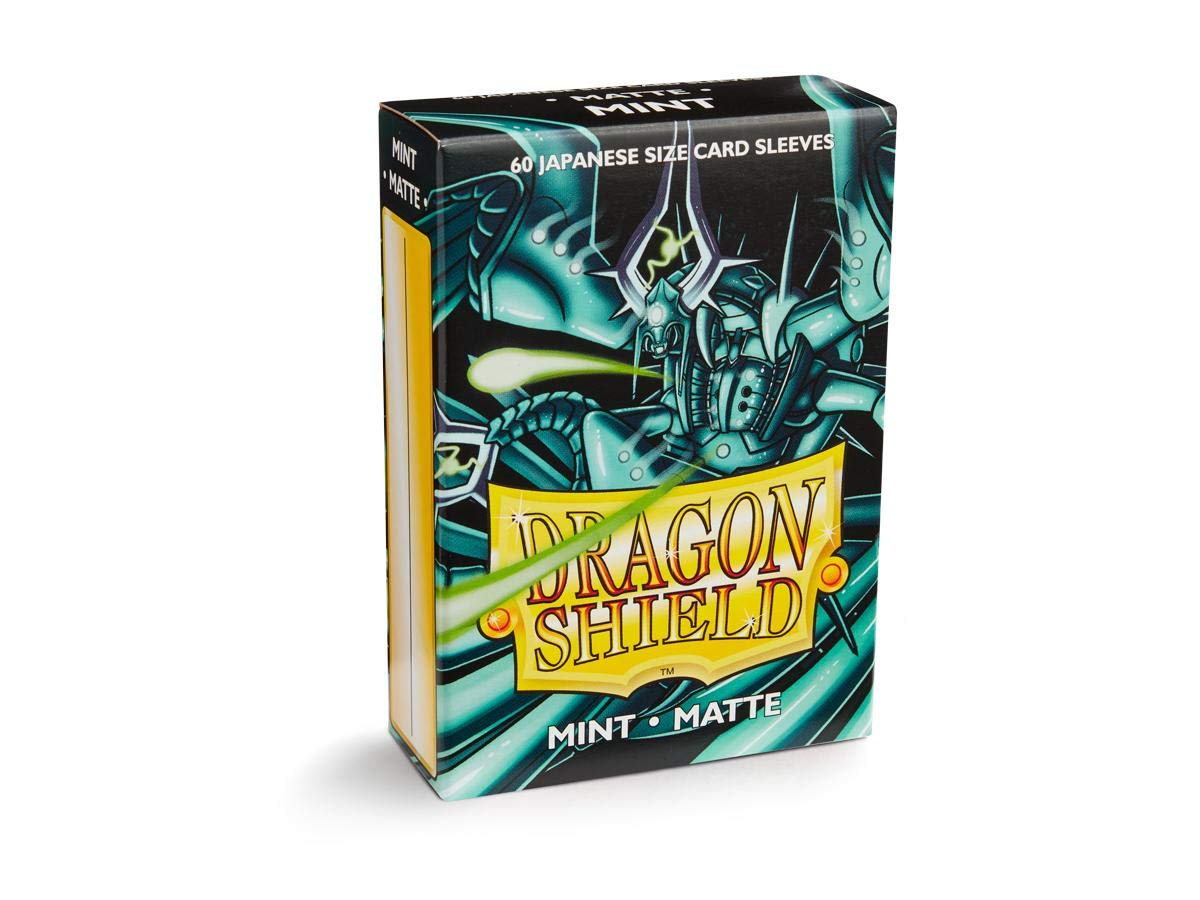 Dragon Shield Bundle: 2 Packs of 60 Count Japanese Size Mini Matte Card Sleeves - Matte Mint