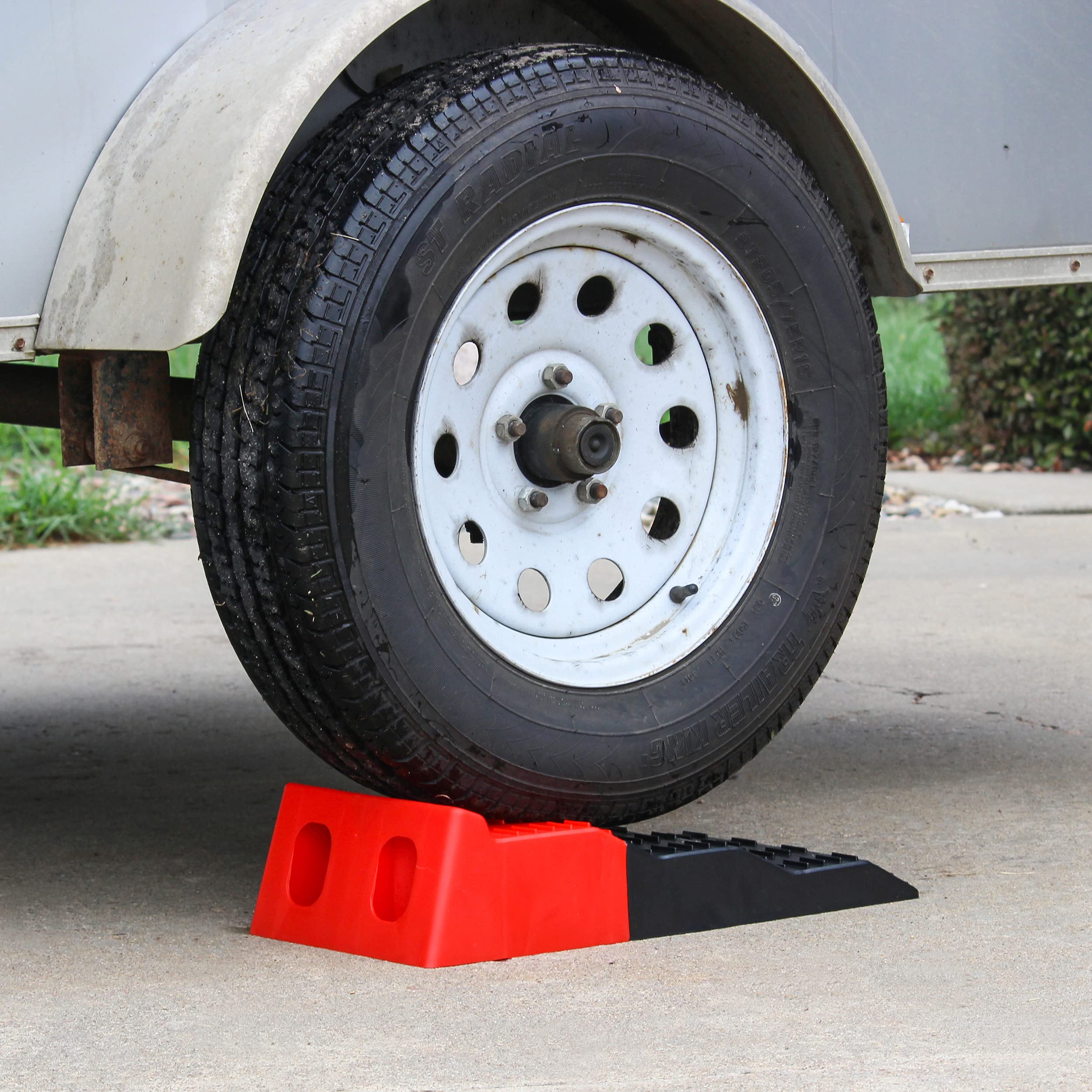 BISupply Tandem Axle Leveler Ramps – 3 Level RV Leveling Blocks Heavy Duty Separating Camper Leveling Ramps, 2 Pk