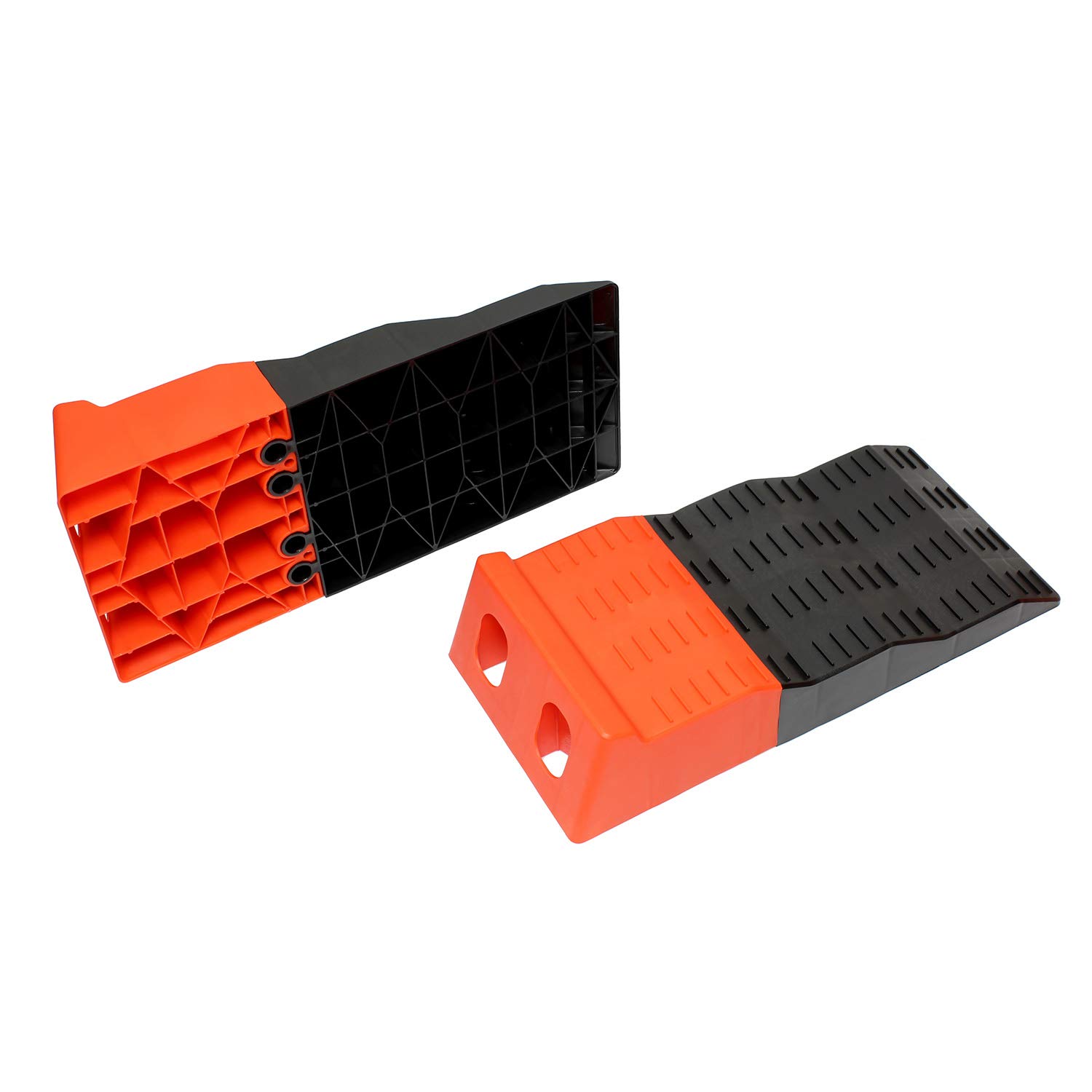 BISupply Tandem Axle Leveler Ramps – 3 Level RV Leveling Blocks Heavy Duty Separating Camper Leveling Ramps, 2 Pk