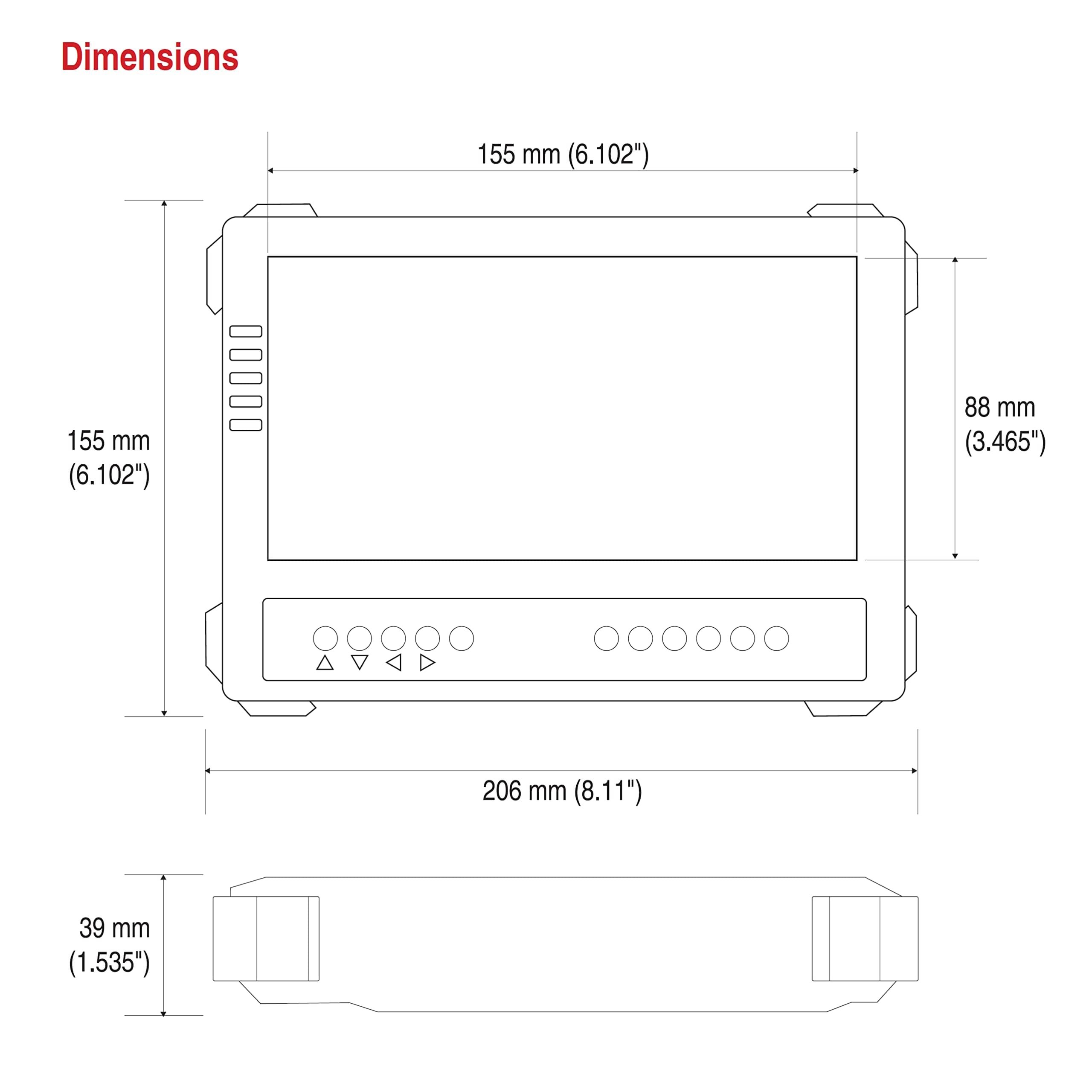 HIKVISION DS-TT-X41T 7" TFT Active Matrix LCD Test Monitor