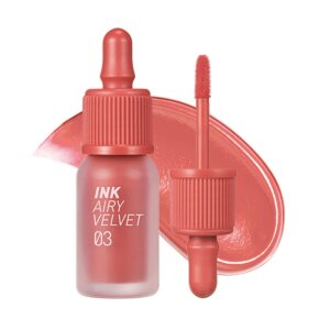 peripera ink airy velvet lip tint, liquid lip (0.14 fl oz, 003 cartoon coral)