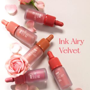 Peripera Ink Airy Velvet Lip Tint, Liquid Lip (0.14 fl oz, 003 CARTOON CORAL)