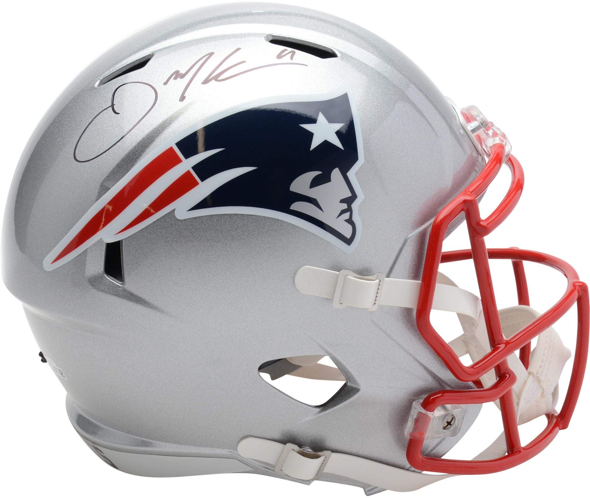 Julian Edelman New England Patriots Autographed Riddell Speed Replica Helmet - Autographed NFL Helmets
