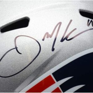 Julian Edelman New England Patriots Autographed Riddell Speed Replica Helmet - Autographed NFL Helmets