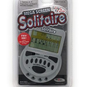 John N. Hansen Mega Screen Handheld Solitaire Game - Klondike Style Video Play for Ages 8+