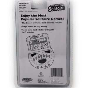 John N. Hansen Mega Screen Handheld Solitaire Game - Klondike Style Video Play for Ages 8+