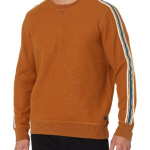 Unionbay Men's Long Sleeve Cozy Crewneck Sweatshirt, Burnt, Small