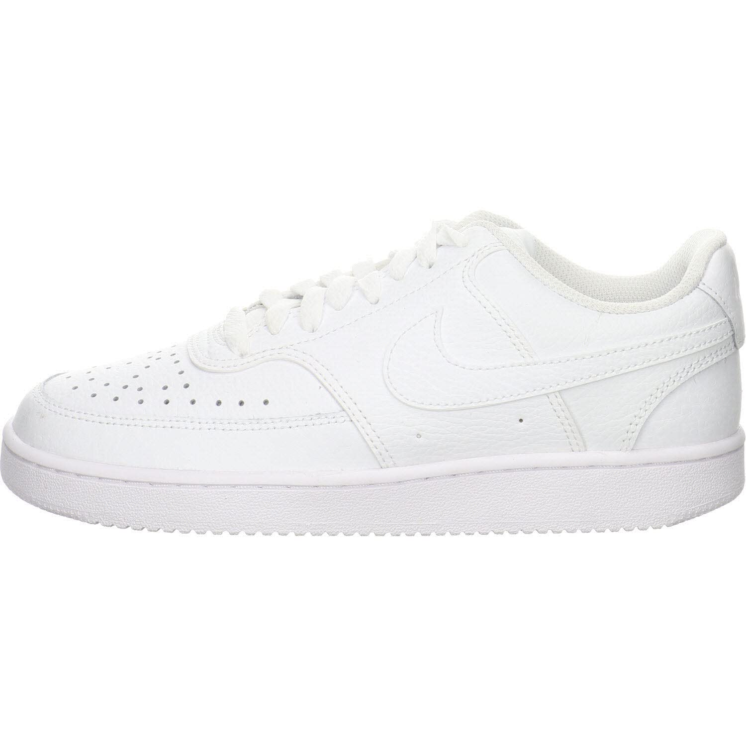 Nike Women's Court Vision Low Sneaker, White/White-White, 6 Regular US