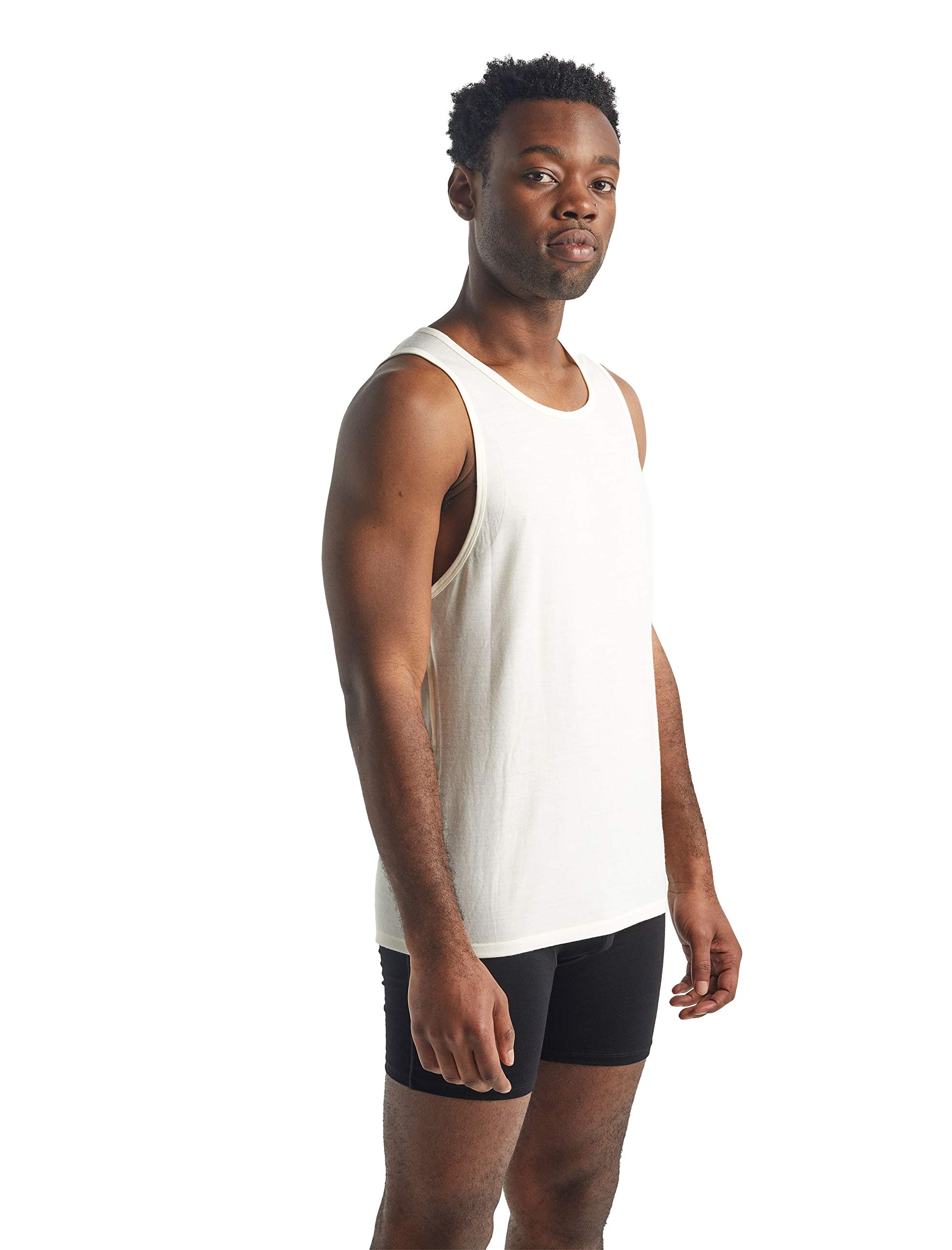 Icebreaker Merino Anatomica Tank Tops for Men, Merino Wool Base Layer - Soft, Stretchy Sleeveless Shirts for Men - Durable Tank Top Undershirt for Daily Wear, Outdoor Activities - Snow, Large