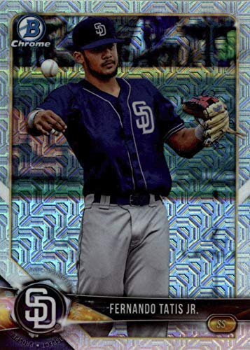 2018 Bowman Chrome Prospects - Fernando Tatis Jr - MEGA BOX MOJO REFRACTOR Parallel - San Diego Padres Baseball Rookie Card RC #BCP114