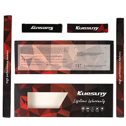 Kuesuny 16GB Kit (8GBX2) DDR3L-1600 Udimm, PC3L-12800/PC3L-12800U 8GB CL11 240 Pin 2RX8 Dual Rank Non ECC Unbuffered 1.35V/1.5V Desktop Computer Memory Ram Module Upgrade