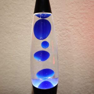 Aryellys Table Lamp 16" Bedside Lamp, Clear liquid Desk Lamp with Blue Lava Lamp Wax, Lava Lamps for Adults Nightstand Lamp for bedroom and Home Decor - Bulb included