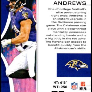 2018 Rookies and Stars Football #174 Mark Andrews RC Rookie Card Baltimore Ravens Rookie Official NFL Trading Card Produced by Panini