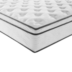 Modway Jenna 14” Innerspring and Memory Foam Queen Mattress With Individually Encased Coils, White