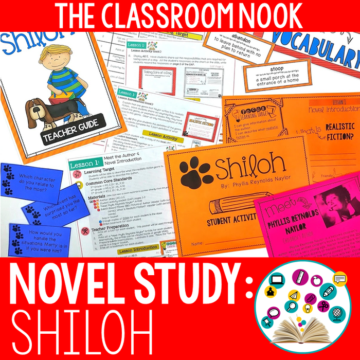 Novel Study Guide: Shiloh by Phyllis Reynolds Naylor (Lesson Plans and Student Activities)