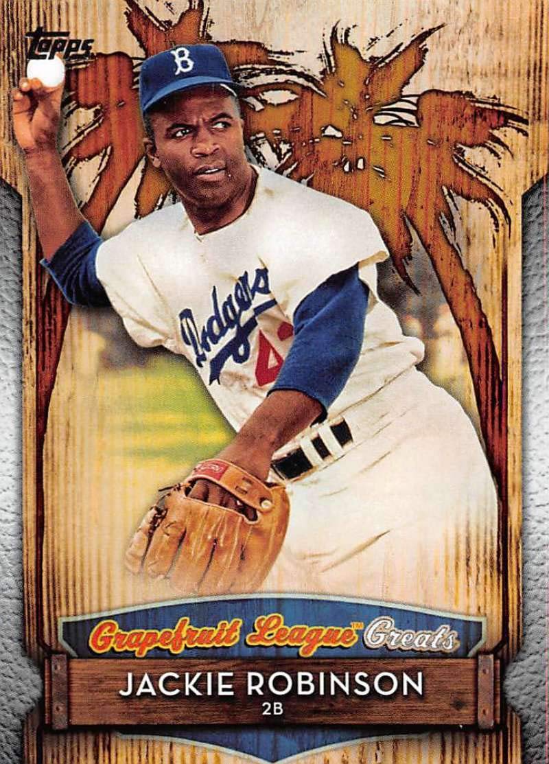 2019 Topps Grapefruit League Greats Baseball #GLG-2 Jackie Robinson Brooklyn Dodgers Official MLB Trading Card By Topps