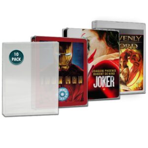 malko 10 pack steelbook protector case. compatible with: 4k uhd | blu-ray | arrow video w/slipcover | criterion blu ray case | ps3 ps4 ps5 games & steelbooks