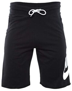 nike men's sportswear club short basketball graphic, black/white/white, small