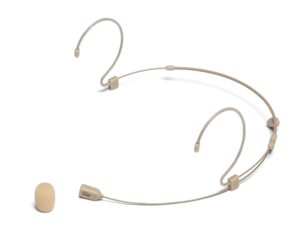 samson de60x unidirectional headset microphone with miniature condenser capsule and four adaptor cables compatible with popular wireless systems,beige