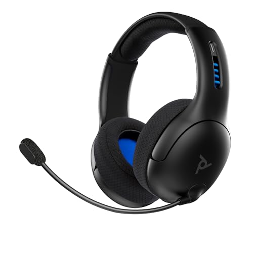 PDP Gaming LVL50 Wireless Stereo Headset With Noise Cancelling Microphone: Black - PS5/PS4