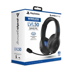 PDP Gaming LVL50 Wireless Stereo Headset With Noise Cancelling Microphone: Black - PS5/PS4