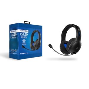 PDP Gaming LVL50 Wireless Stereo Headset With Noise Cancelling Microphone: Black - PS5/PS4