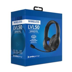 PDP Gaming LVL50 Wireless Stereo Headset With Noise Cancelling Microphone: Black - PS5/PS4