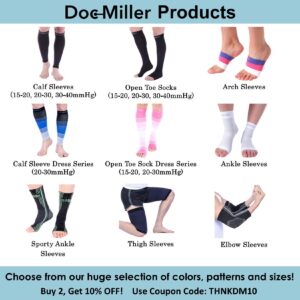 Doc Miller Ankle Brace for Women and Men, 1 Pair Ankle Compression Sleeve with Adjustable Elastic Support Straps for Plantar Fasciitis Relief Sprained Foot and Achilles Tendonitis