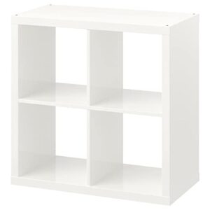 ikea kallax shelf unit, high gloss white