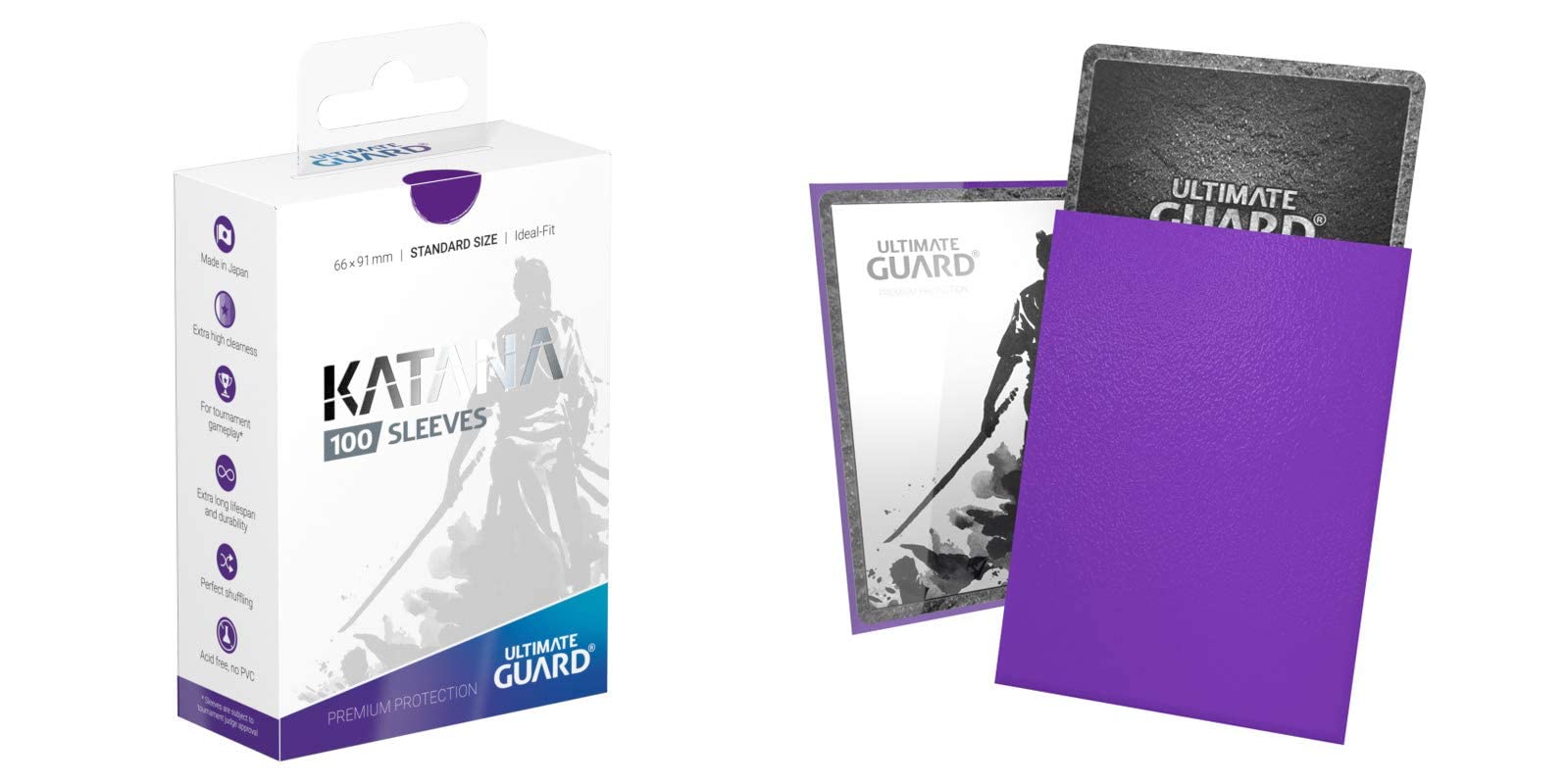 Ultimate Guard Matte Purple Katana Sleeves Standard Size Standard Size 100 ct Card Sleeves Individual Pack