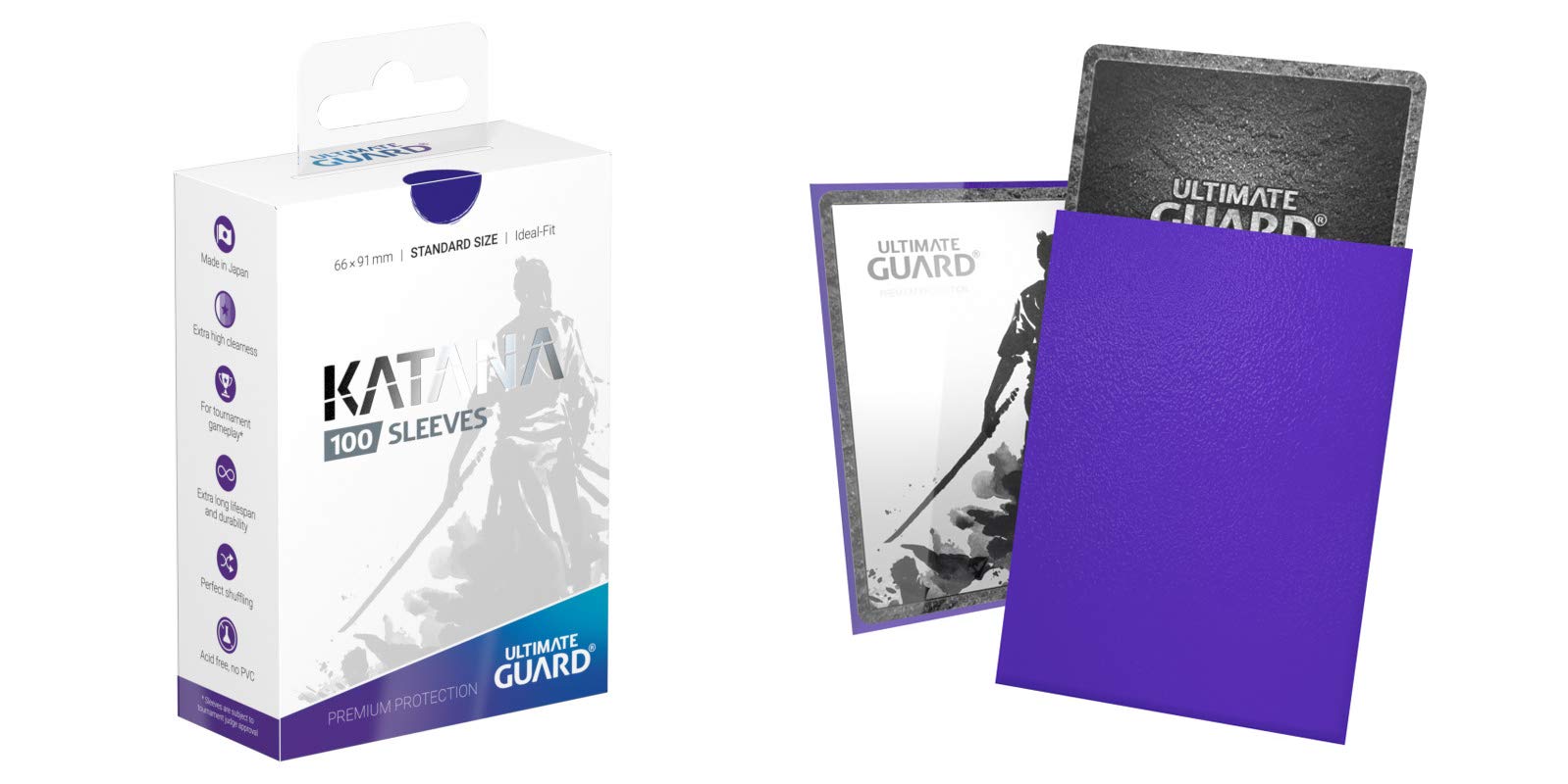 Ultimate Guard Matte Blue Katana Sleeves Standard Size Standard Size 100 ct Card Sleeves Individual Pack