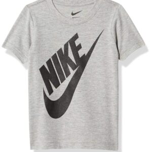 NIKE Children's Apparel Boys' Little Sportswear Graphic T-Shirt, Dark Grey Heather, 7