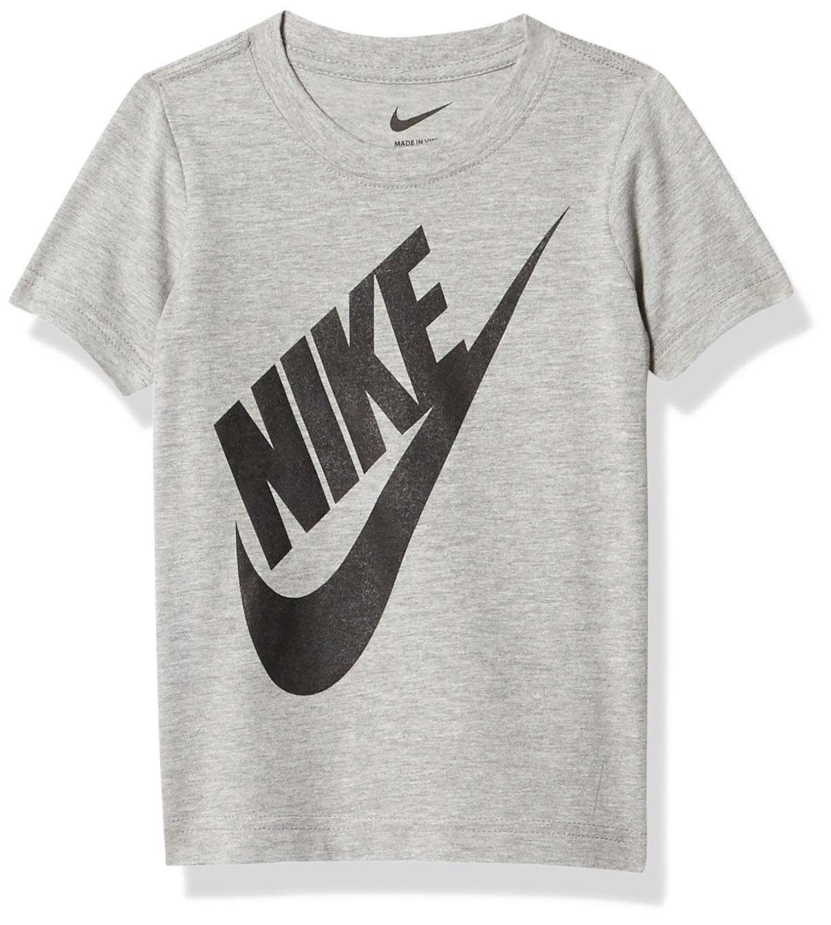 NIKE Children's Apparel Boys' Little Sportswear Graphic T-Shirt, Dark Grey Heather, 7