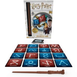 Harry Potter Spellcasters-A Charade Game with A Magical Spin - Cast Your Spell and Master Your Magic - Includes Spellcaster Wand (Replica of Harry Potter's Wand), 32 Spell and 32 Spellcaster Cards