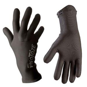 velotoze waterpoof cycling glove (black, medium)