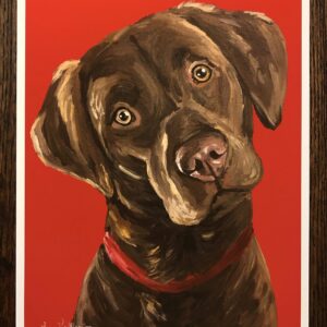 Chocolate Lab Art Print - Chocolate Labrador Decor - Gifts for Chocolate Lab Lovers - Cute Labrador Print - Chocolate Lab Home Decor