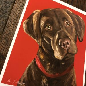 Chocolate Lab Art Print - Chocolate Labrador Decor - Gifts for Chocolate Lab Lovers - Cute Labrador Print - Chocolate Lab Home Decor