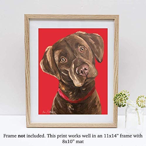 Chocolate Lab Art Print - Chocolate Labrador Decor - Gifts for Chocolate Lab Lovers - Cute Labrador Print - Chocolate Lab Home Decor