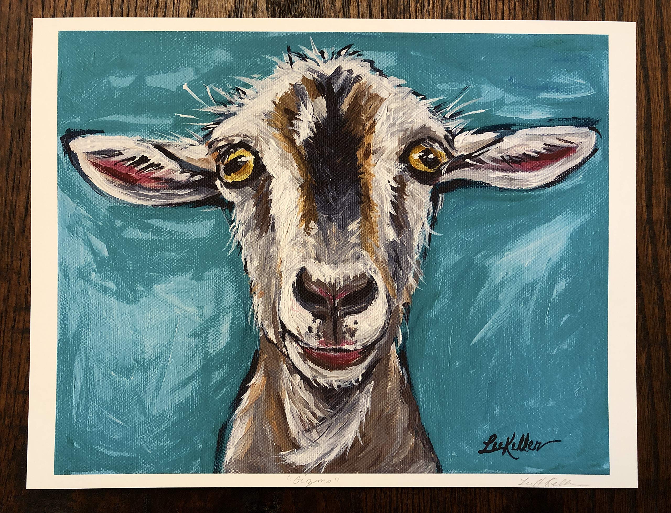 Goat art Print, Gizmo' Goat lover gift, Goat decor