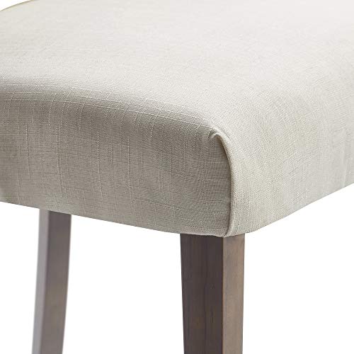 Finch Elmhurst Modern Button-Tufted Dining Chair, Elegant High Back Upholstered Fabric Accent, Set of Two, Cream