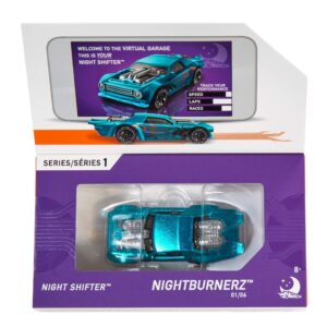 Hot Wheels id Vehicle Night Shifter with Embedded NFC Chip, Uniquely Identifiable, 1:64 Scale, for Kids Ages 8 Years and Older