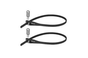 hiplok b0001104 z lok-armoured security tie & bike lock, twin black, twin pack