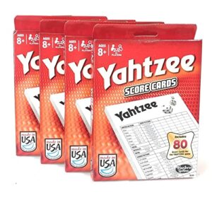 80-sheet yahtzee score cards - 4 pack