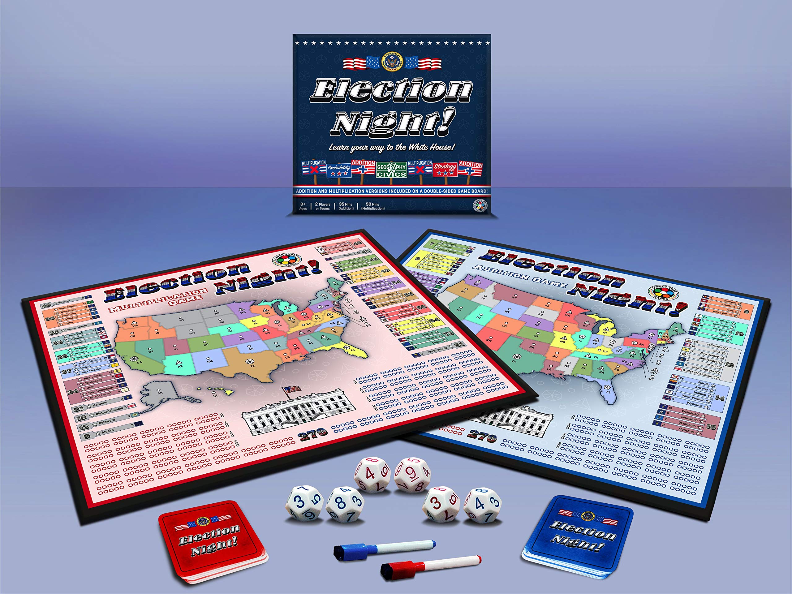 Election Night! A Super Fun Way to Learn Essential Math, Geography and Civics While Strategizing Your Way to The White House. Updated Electoral College Game Board for 2024!