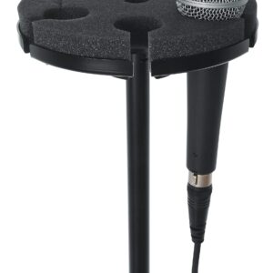 Gator Frameworks Mic Stand Adapter to Hold up to 6 Microphones; Fits Both Wired and Wireless (GFW-MIC-6TRAY) Black