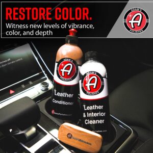 Adam's Polishes Leather Care Kit - Leather Cleaner & Leather Conditioner Car Cleaning Supplies | UV Protection for Interior Accessories Steering Wheel Seat Dash Vinyl Shoe Polish Jacket