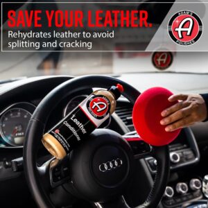 Adam's Polishes Leather Care Kit - Leather Cleaner & Leather Conditioner Car Cleaning Supplies | UV Protection for Interior Accessories Steering Wheel Seat Dash Vinyl Shoe Polish Jacket