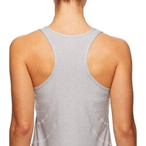 Reebok Womens Marled Jersey Racerback Tank Top, Grey, Medium